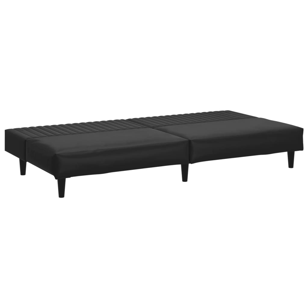 vidaXL Set de canapele, 2 piese, negru, piele ecologică vidaXL Set de canapele, 2 piese, negru, piele ecologică