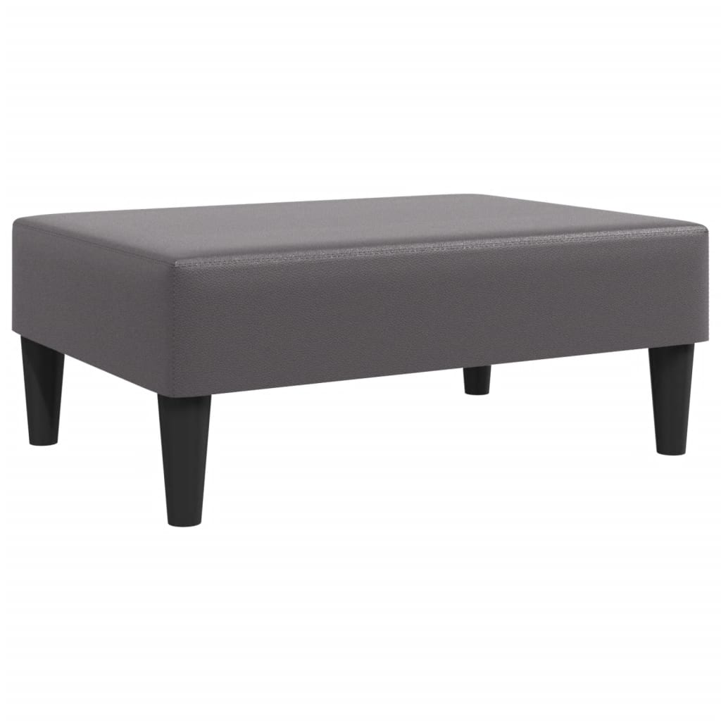 vidaXL Set de canapele, 2 piese, gri, piele ecologică vidaXL Set de canapele, 2 piese, gri, piele ecologică