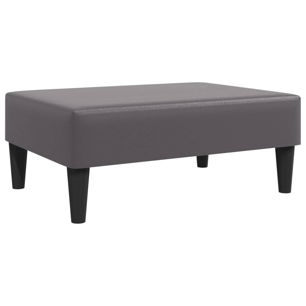vidaXL Set de canapele, 2 piese, gri, piele ecologică