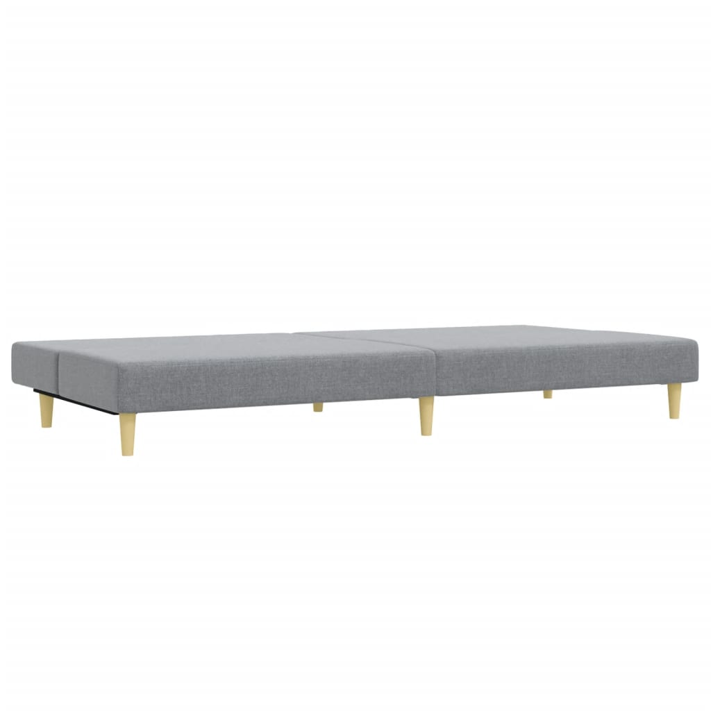 vidaXL Set de canapele, 2 piese, gri deschis, material textil vidaXL Set de canapele, 2 piese, gri deschis, material textil