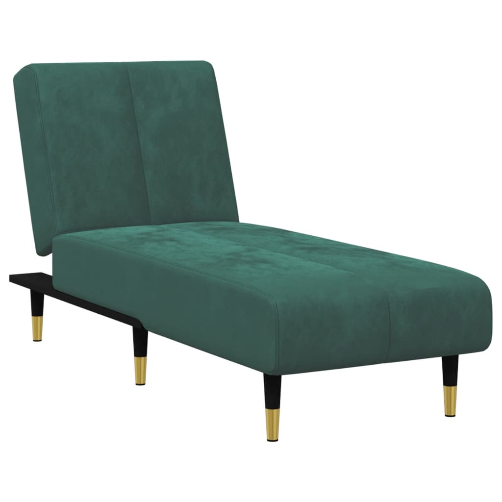 vidaXL Set canapele, 2 piese, verde închis, catifea