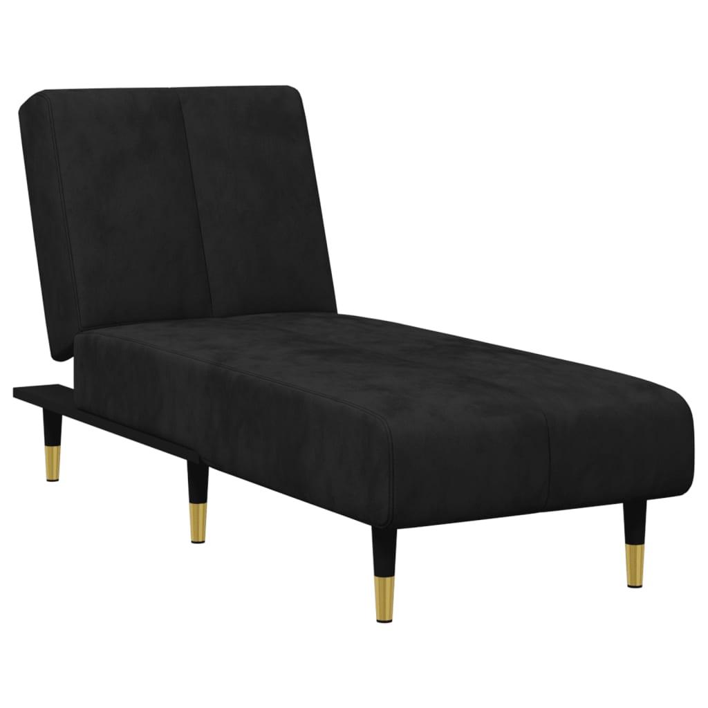 vidaXL Set canapea 2 piese, negru, catifea