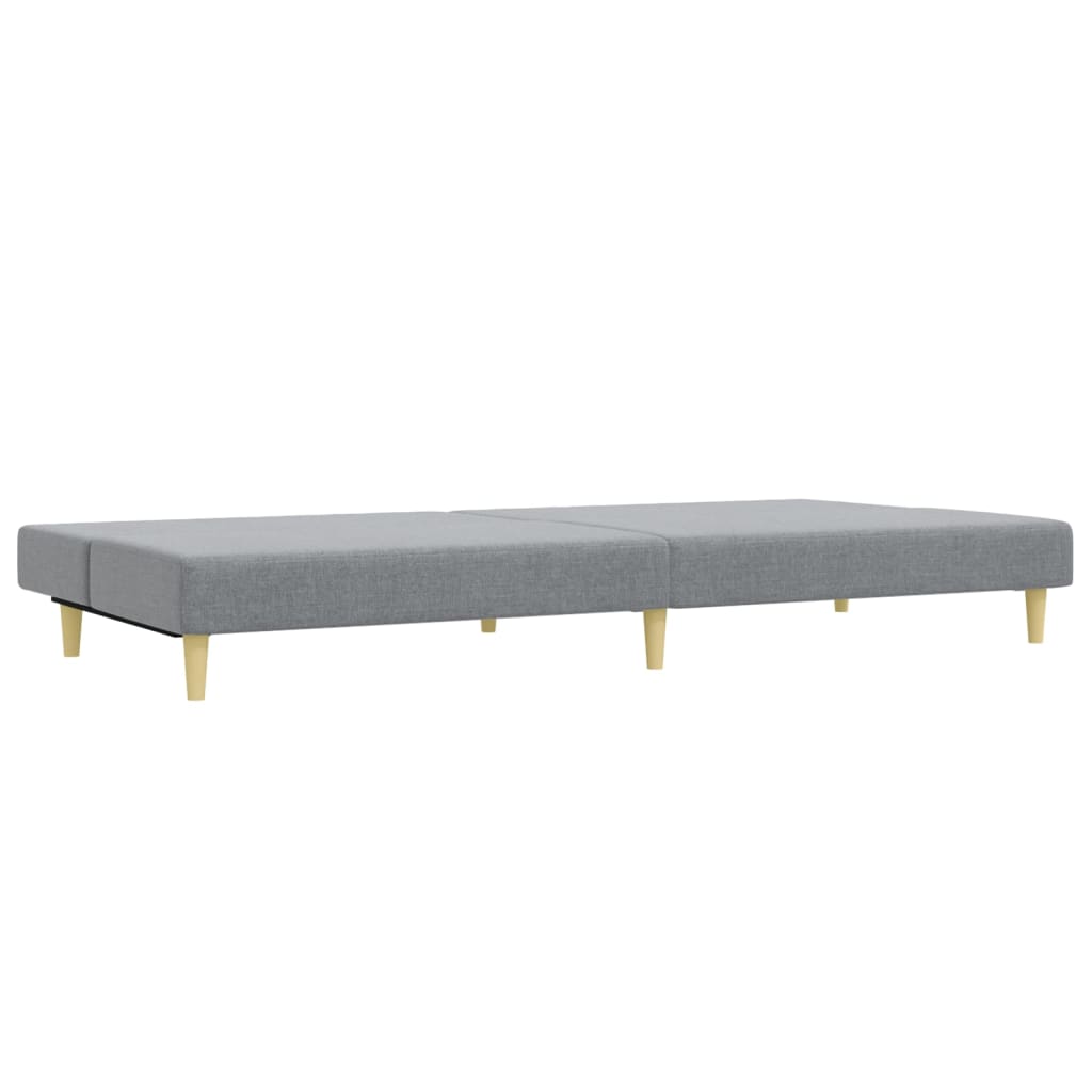 vidaXL Set de canapele, 2 piese, gri deschis, material textil vidaXL Set de canapele, 2 piese, gri deschis, material textil