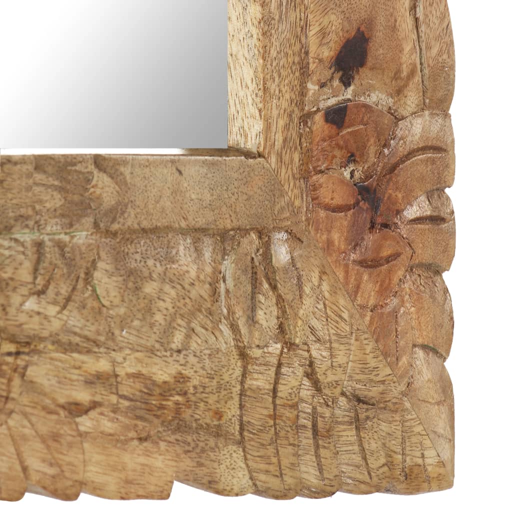 vidaXL Oglindă 50x50 cm, lemn masiv de mango