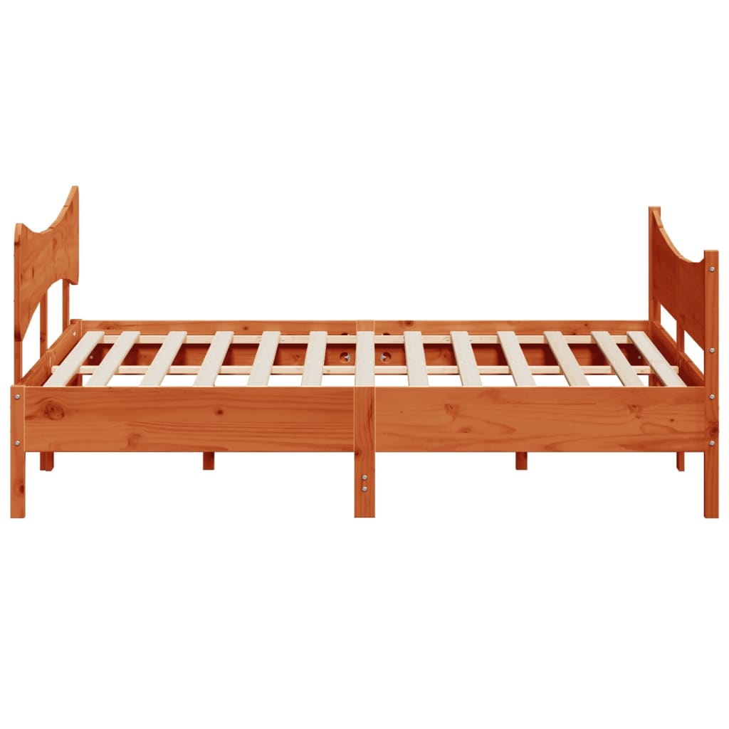 vidaXL Cadru de pat fără saltea, maro ceruit 180x200 cm lemn masiv pin vidaXL Cadru de pat fără saltea, maro ceruit 180x200 cm lemn masiv pin