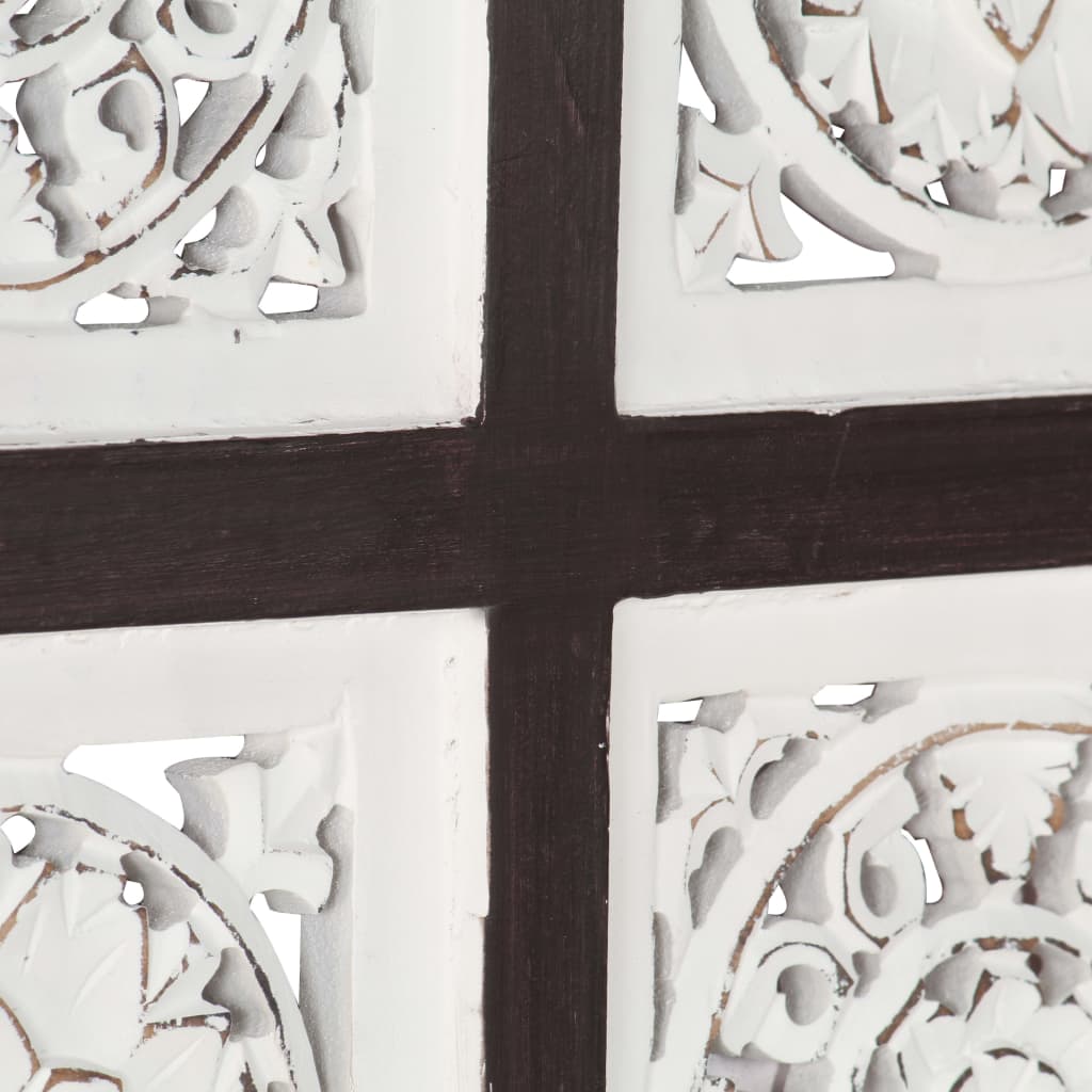 vidaXL Panouri perete sculptate manual, maro/alb, 40x40x1,5 cm, MDF vidaXL Panouri perete sculptate manual, maro/alb, 40x40x1,5 cm, MDF