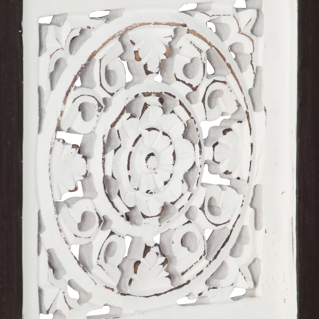 vidaXL Panouri perete sculptate manual, maro/alb, 40x40x1,5 cm, MDF vidaXL Panouri perete sculptate manual, maro/alb, 40x40x1,5 cm, MDF