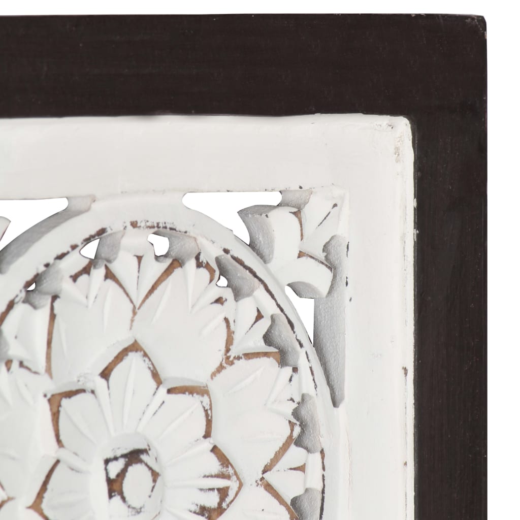 vidaXL Panouri perete sculptate manual, maro/alb, 40x40x1,5 cm, MDF vidaXL Panouri perete sculptate manual, maro/alb, 40x40x1,5 cm, MDF