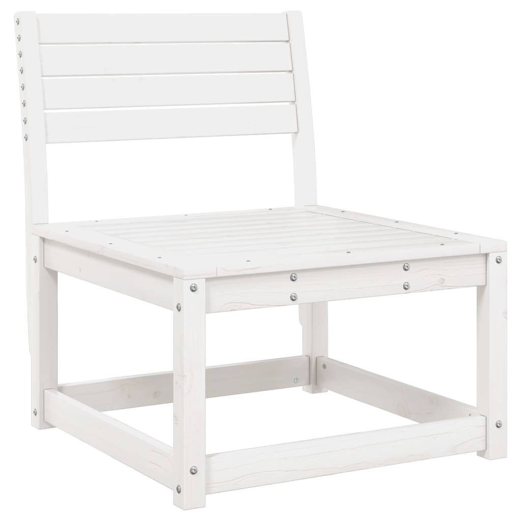 vidaXL Set mobilier relaxare de grădină, 4 piese, alb, lemn masiv pin