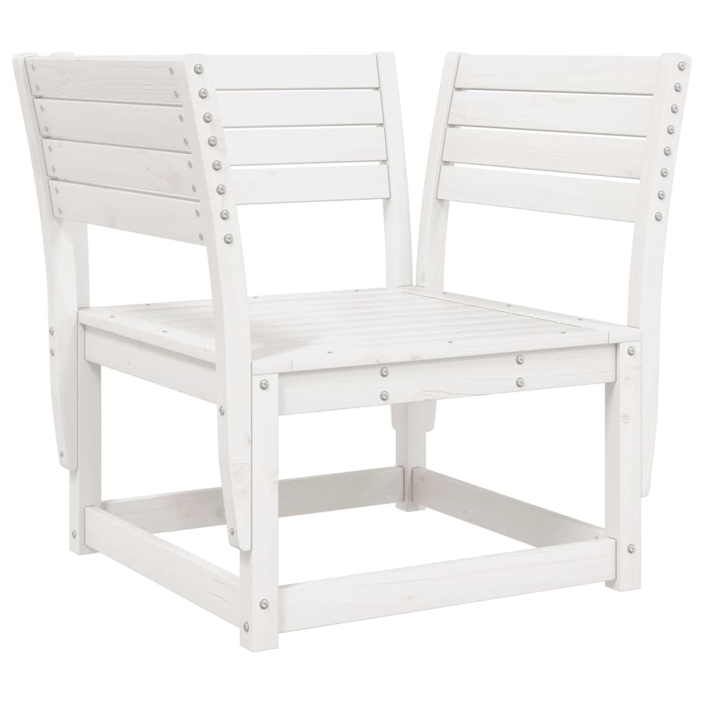 vidaXL Set mobilier relaxare de grădină 5 piese alb lemn masiv de pin vidaXL Set mobilier relaxare de grădină 5 piese alb lemn masiv de pin