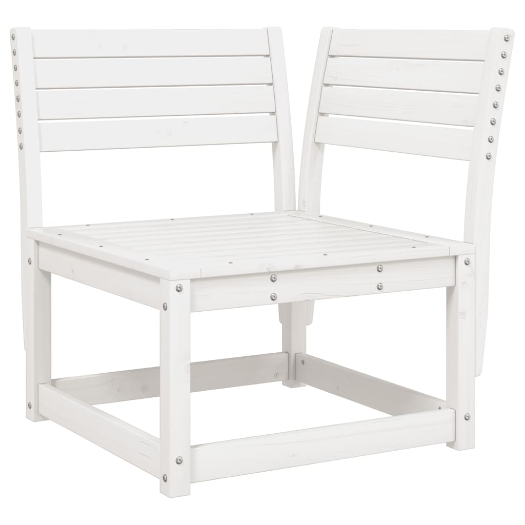 vidaXL Set mobilier relaxare de grădină 5 piese alb lemn masiv de pin vidaXL Set mobilier relaxare de grădină 5 piese alb lemn masiv de pin