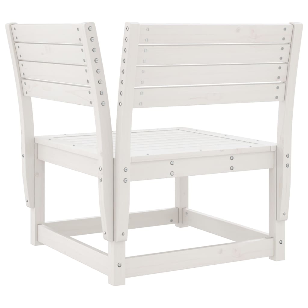 vidaXL Set mobilier relaxare de grădină 5 piese alb lemn masiv de pin vidaXL Set mobilier relaxare de grădină 5 piese alb lemn masiv de pin