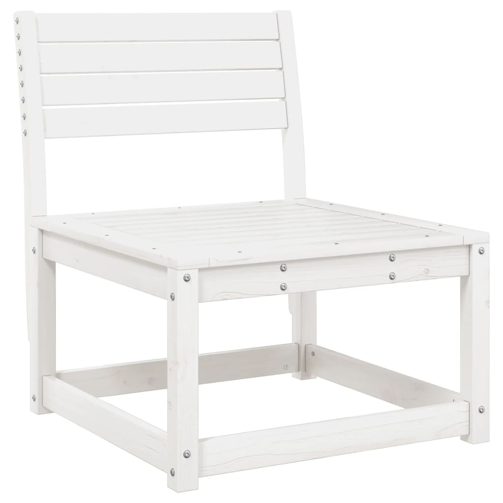 vidaXL Set mobilier relaxare de grădină 5 piese alb lemn masiv de pin vidaXL Set mobilier relaxare de grădină 5 piese alb lemn masiv de pin
