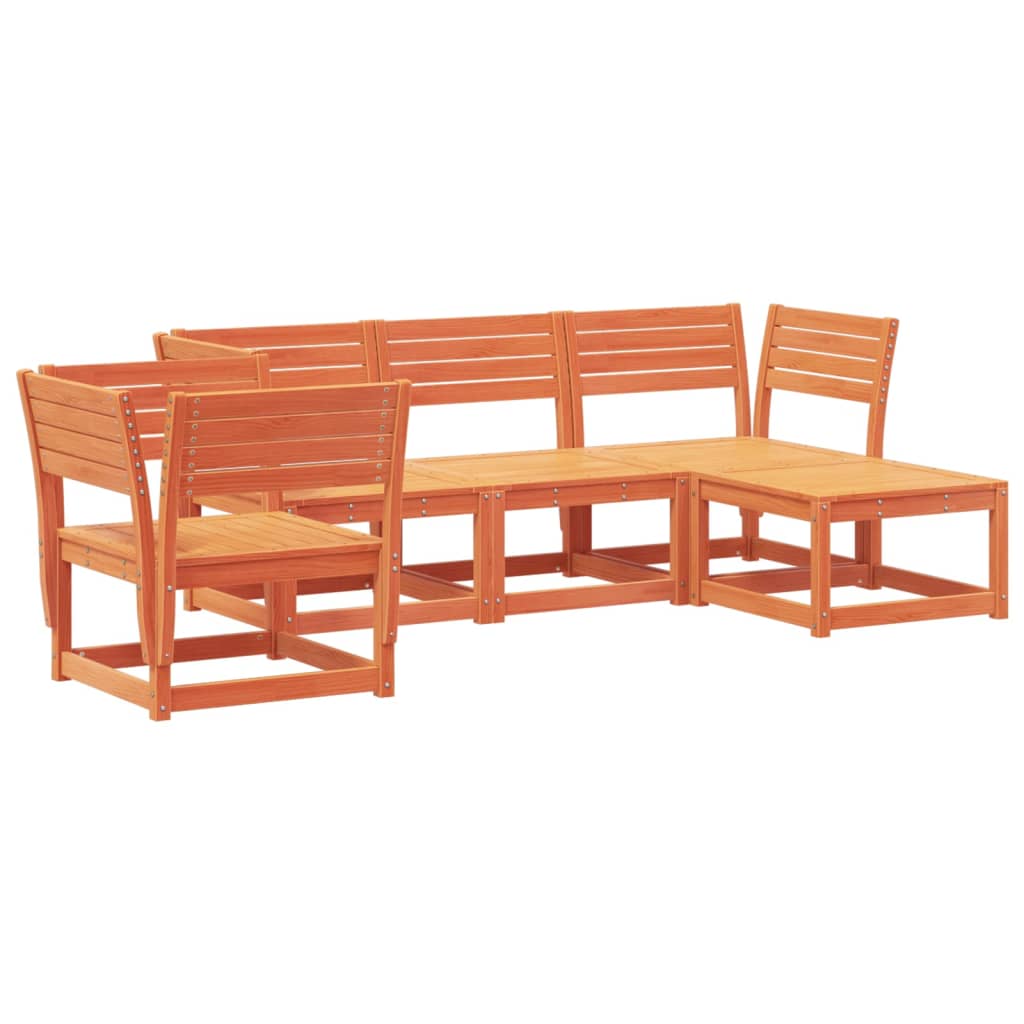 vidaXL Set mobilier pentru grădină 4 piese,maro ceruit, lemn masiv pin vidaXL Set mobilier pentru grădină 4 piese,maro ceruit, lemn masiv pin