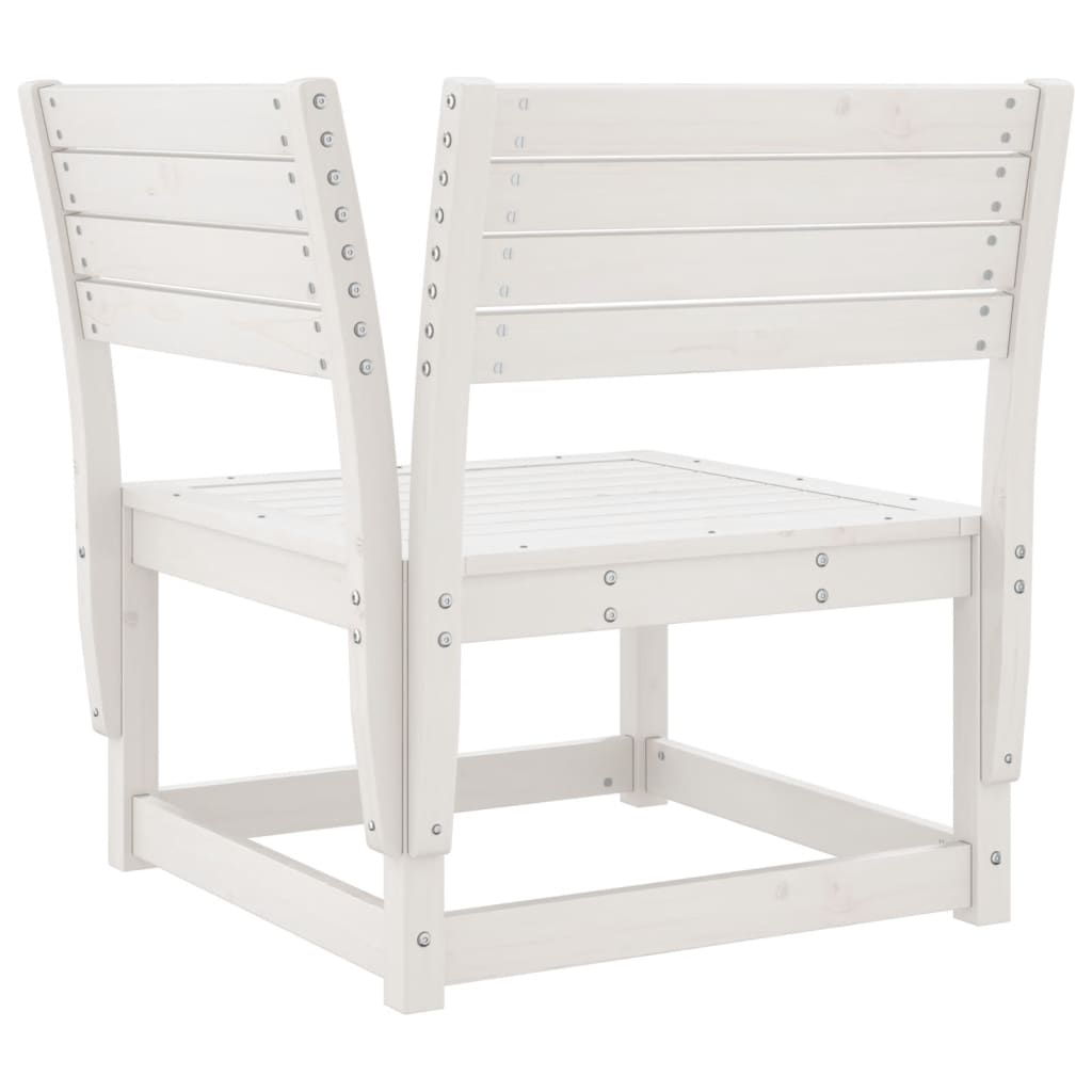 vidaXL Set mobilier relaxare grădină, 8 piese, alb, lemn masiv de pin