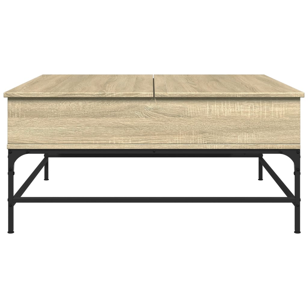 vidaXL Măsuță cafea stejar sonoma 95x95x45 cm lemn prelucrat și metal vidaXL Măsuță cafea stejar sonoma 95x95x45 cm lemn prelucrat și metal