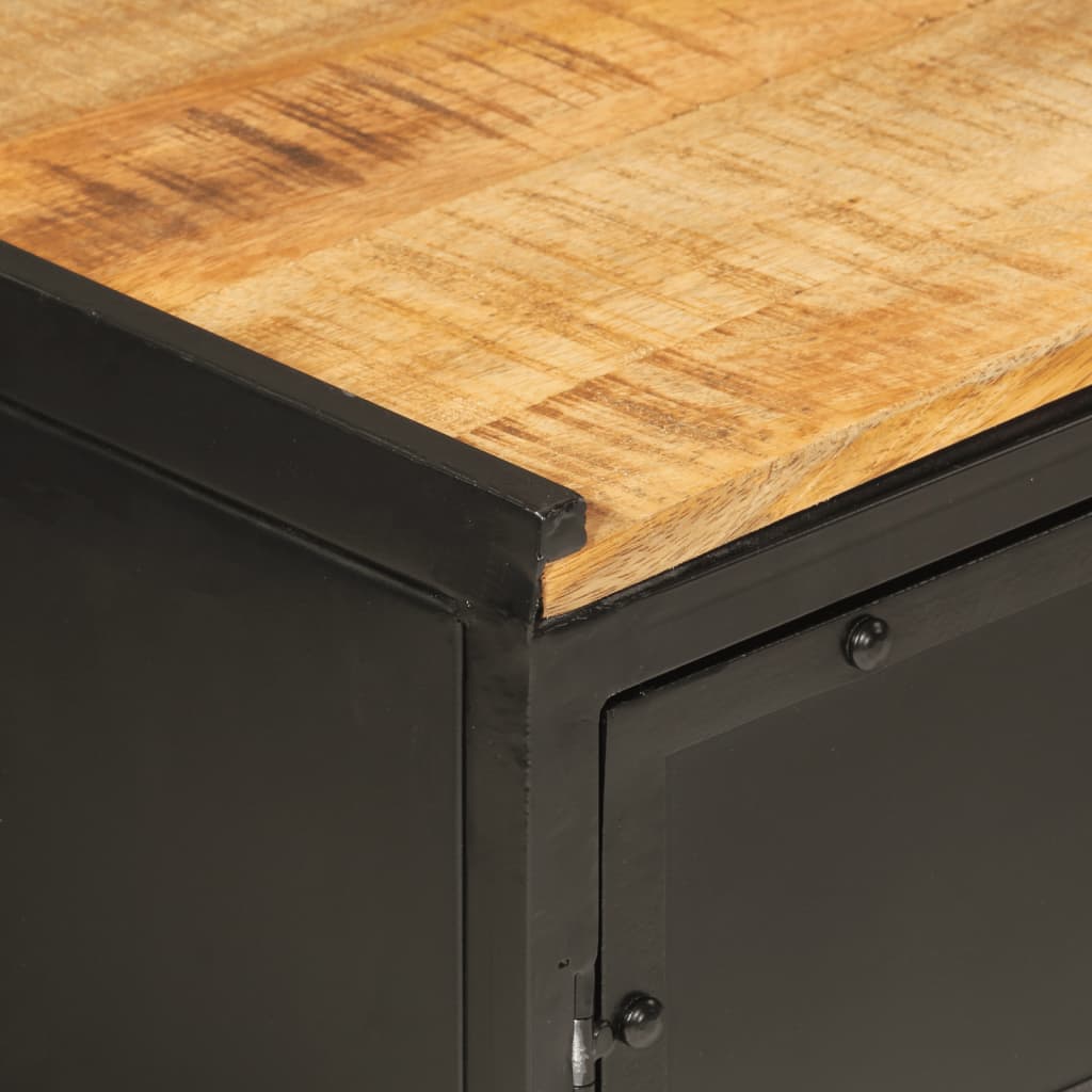 vidaXL Set mobilier de baie, 2 piese, fier și lemn masiv de mango vidaXL Set mobilier de baie, 2 piese, fier și lemn masiv de mango