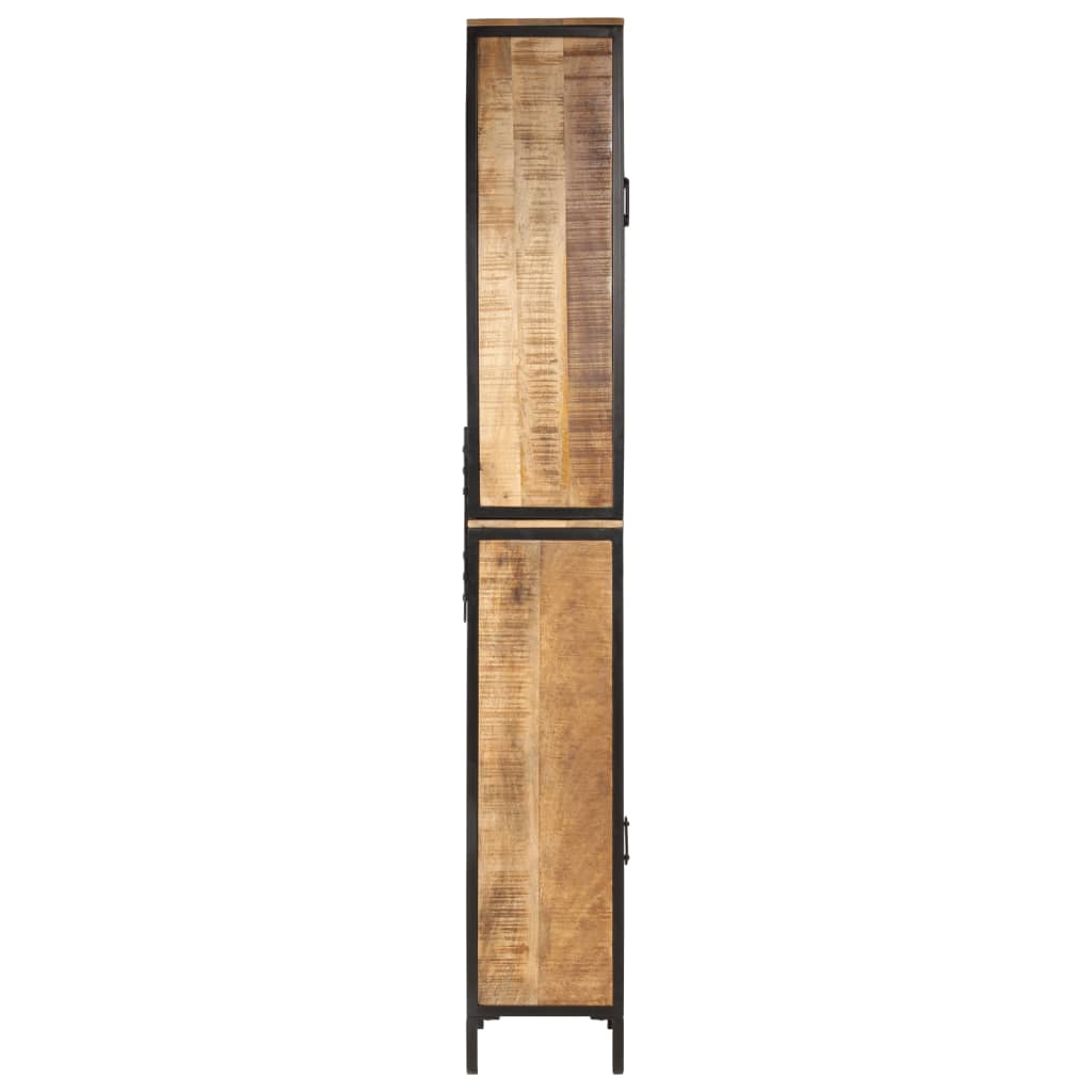 vidaXL Dulap de baie, 40x27x180 cm, fier și lemn masiv de mango