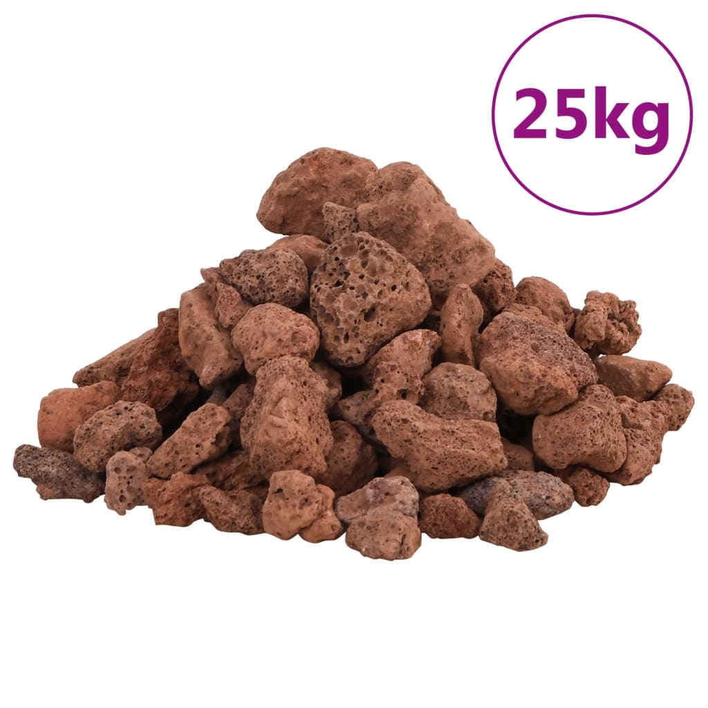 vidaXL Roci vulcanice, 25 kg, roșu, 1-2 cm vidaXL Roci vulcanice, 25 kg, roșu, 1-2 cm
