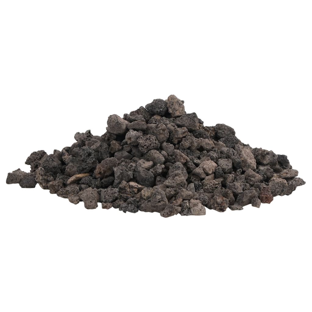 vidaXL Roci vulcanice, 25 kg, negru, 1-2 cm