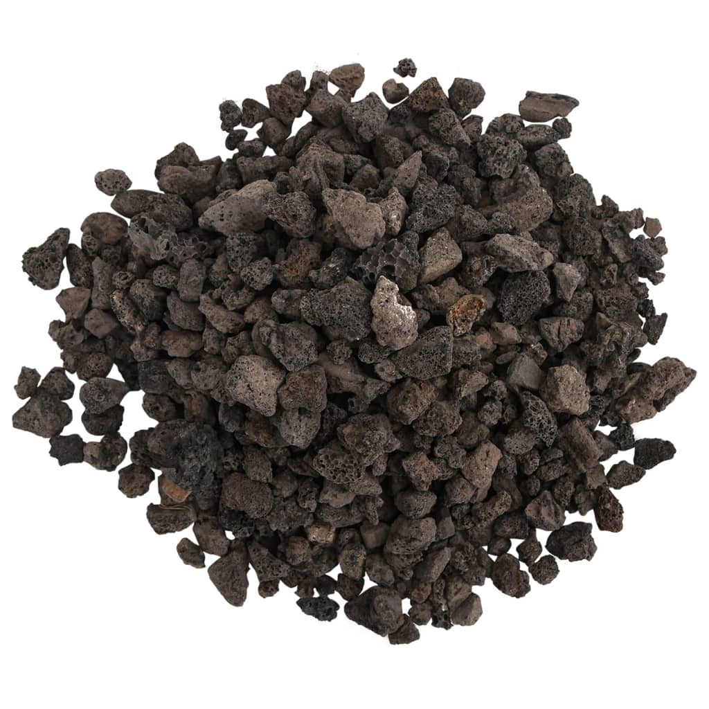 vidaXL Roci vulcanice, 25 kg, negru, 1-2 cm