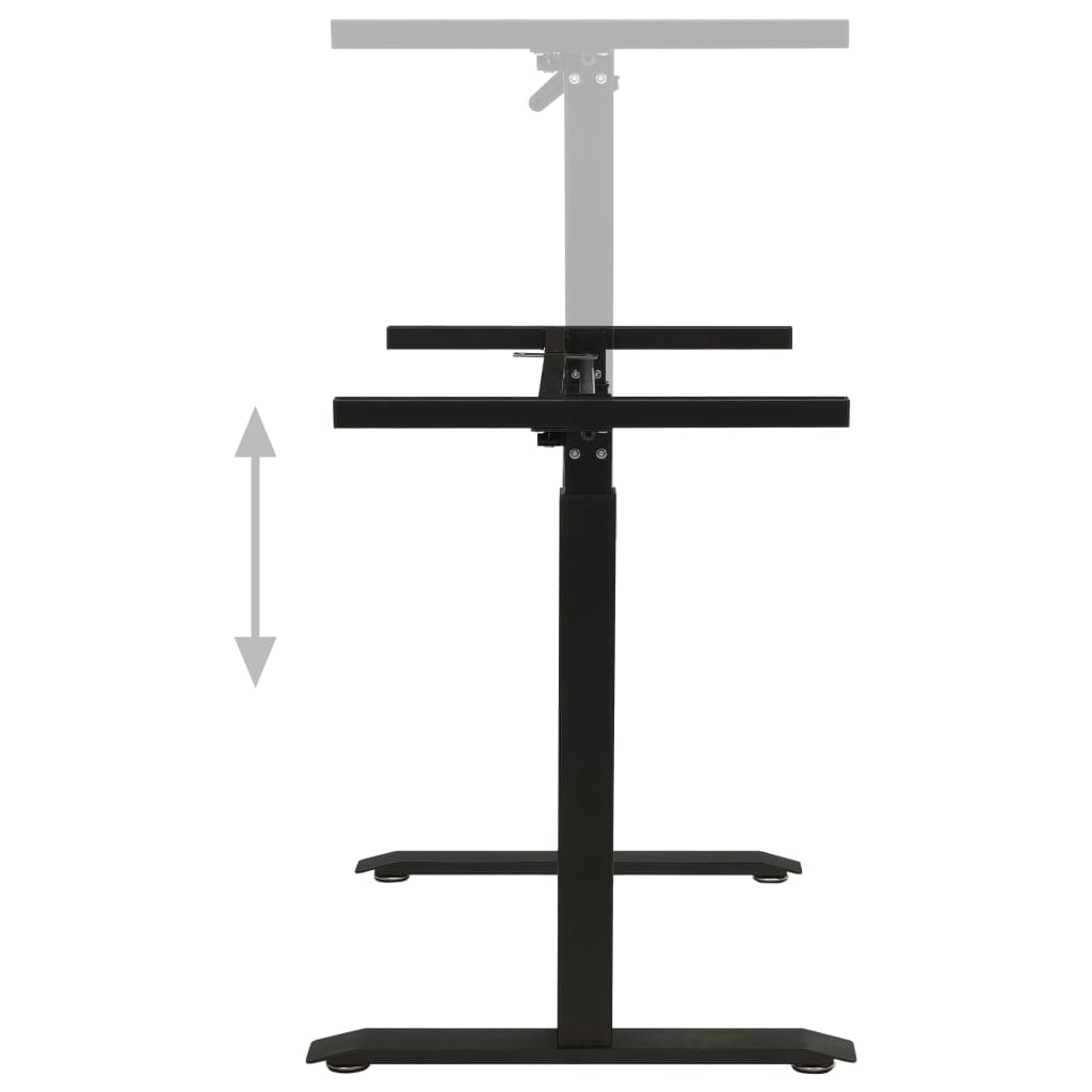 vidaXL Cadru de birou cu înălțime reglabilă manual, manivelă, negru vidaXL Cadru de birou cu înălțime reglabilă manual, manivelă, negru