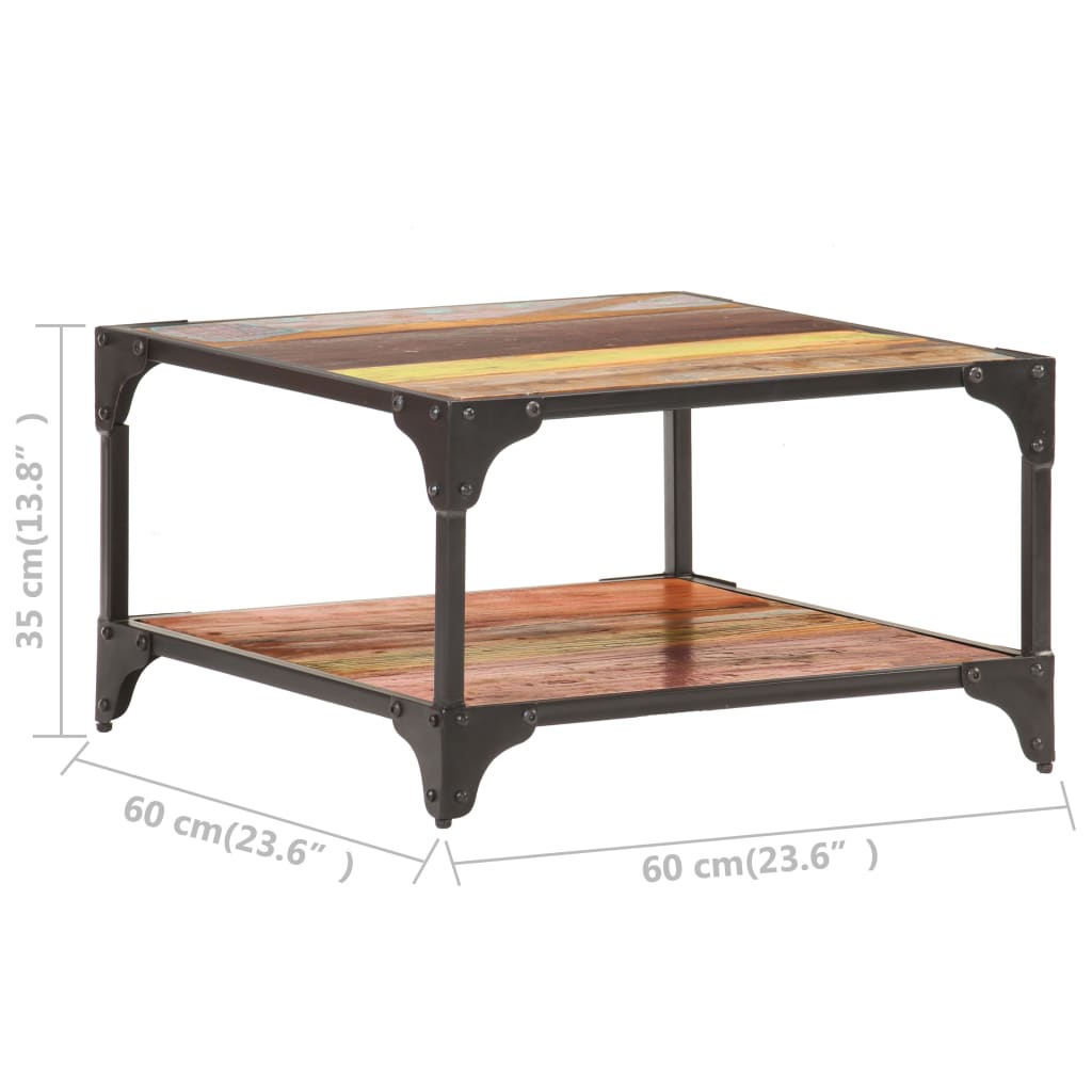 vidaXL Măsuță de cafea, 60 x 60 x 35 cm, lemn masiv reciclat vidaXL Măsuță de cafea, 60 x 60 x 35 cm, lemn masiv reciclat