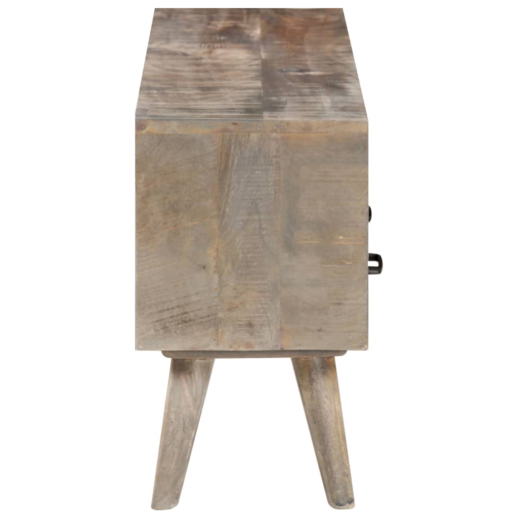 vidaXL Comodă TV, gri, 130x35x51 cm, lemn masiv de mango nefinisat vidaXL Comodă TV, gri, 130x35x51 cm, lemn masiv de mango nefinisat