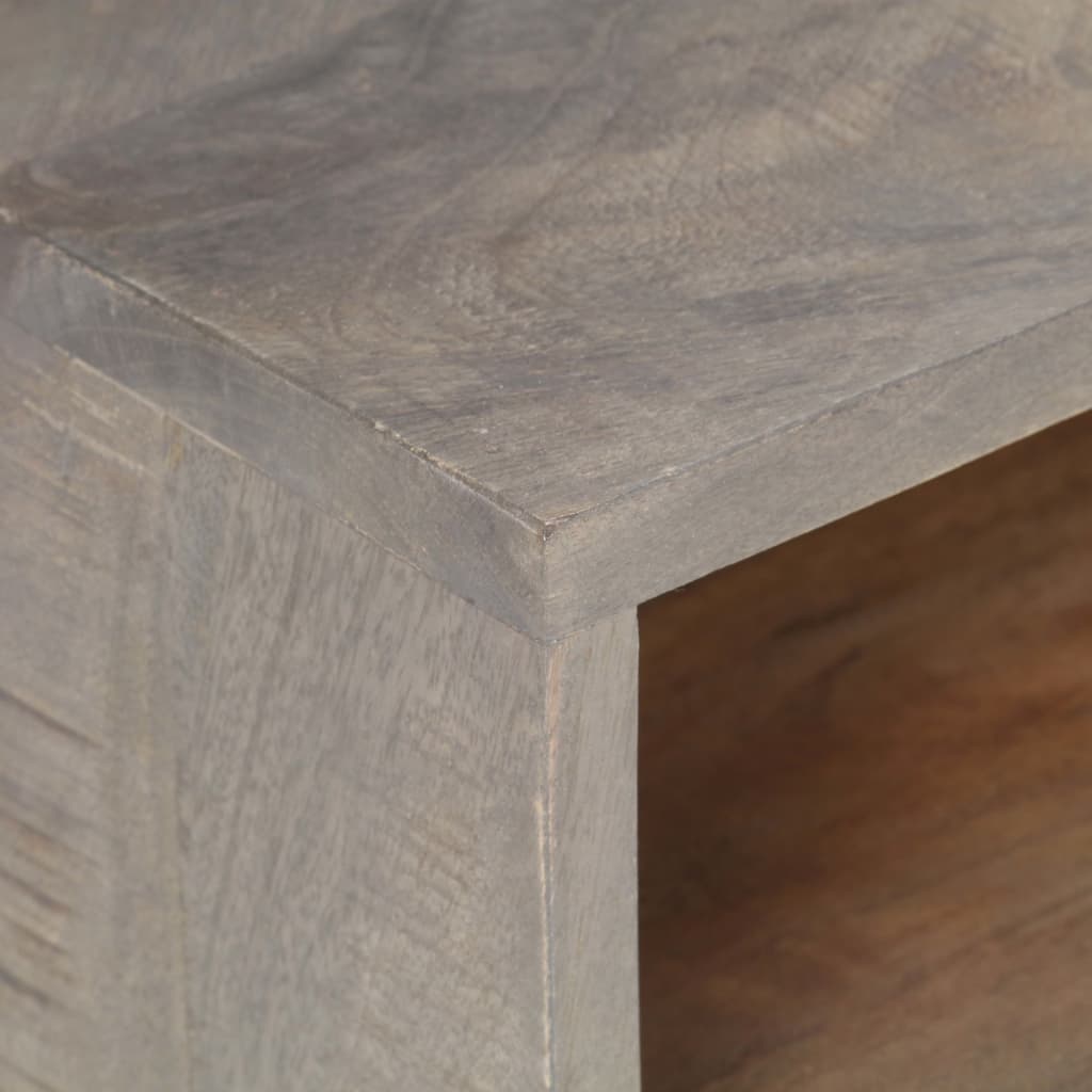 vidaXL Comodă TV, gri, 130x35x51 cm, lemn masiv de mango nefinisat vidaXL Comodă TV, gri, 130x35x51 cm, lemn masiv de mango nefinisat