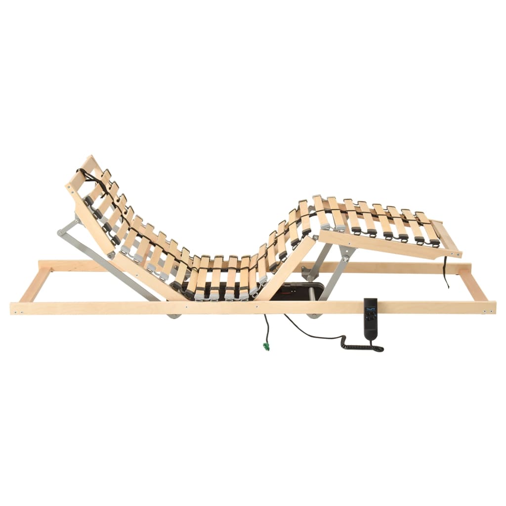 vidaXL Bază de pat electrică cu șipci, 28 șipci, 7 zone, 90 x 200 cm vidaXL Bază de pat electrică cu șipci, 28 șipci, 7 zone, 90 x 200 cm