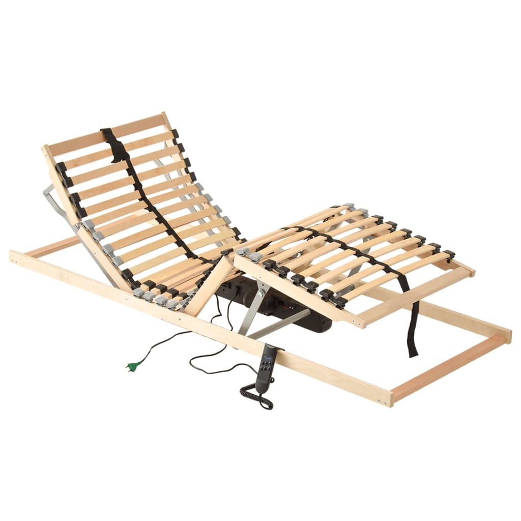 vidaXL Bază de pat electrică cu șipci, 28 șipci, 7 zone, 90 x 200 cm vidaXL Bază de pat electrică cu șipci, 28 șipci, 7 zone, 90 x 200 cm