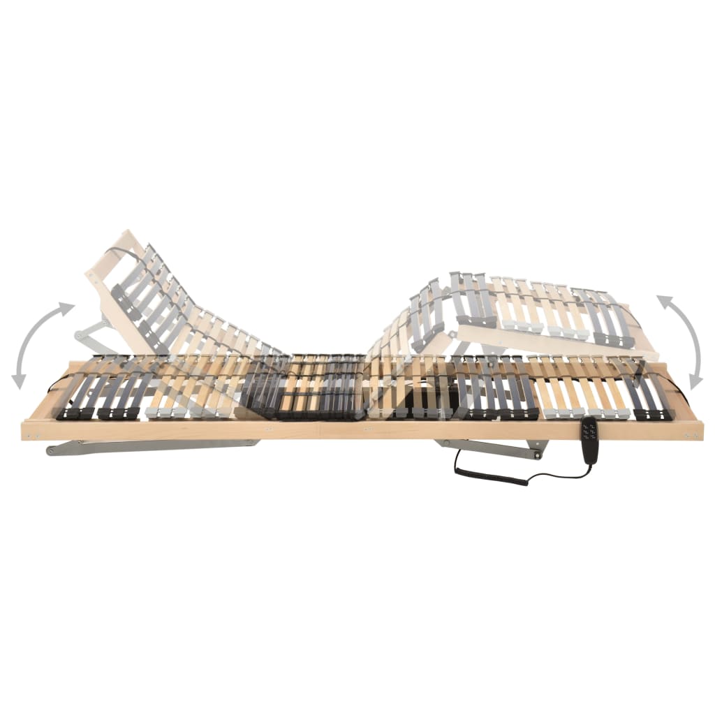 vidaXL Bază de pat electrică cu șipci, 42 șipci, 7 zone, 90 x 200 cm vidaXL Bază de pat electrică cu șipci, 42 șipci, 7 zone, 90 x 200 cm