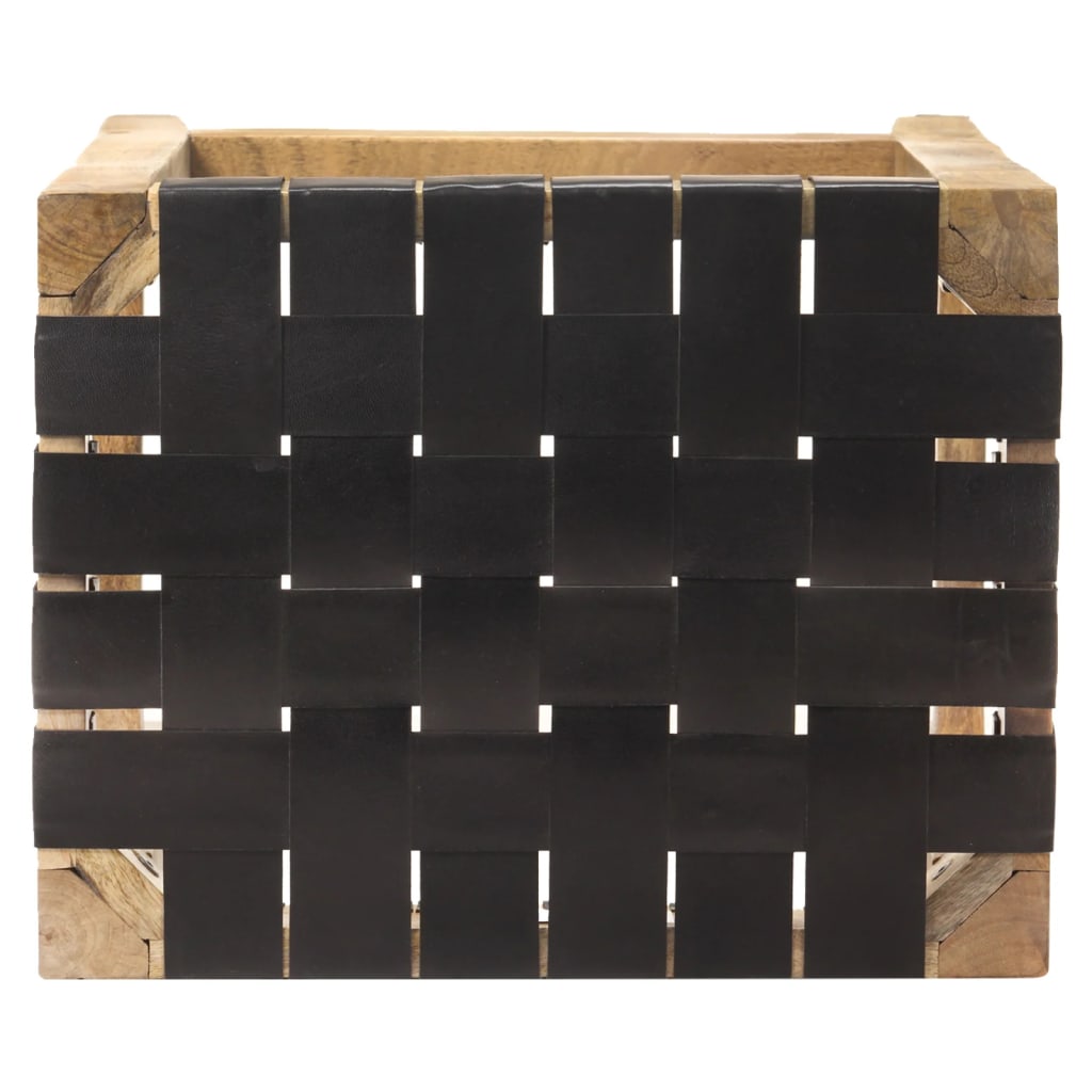 vidaXL Scaune de bar, 2 buc., negru, piele naturală, 75 cm vidaXL Scaune de bar, 2 buc., negru, piele naturală, 75 cm