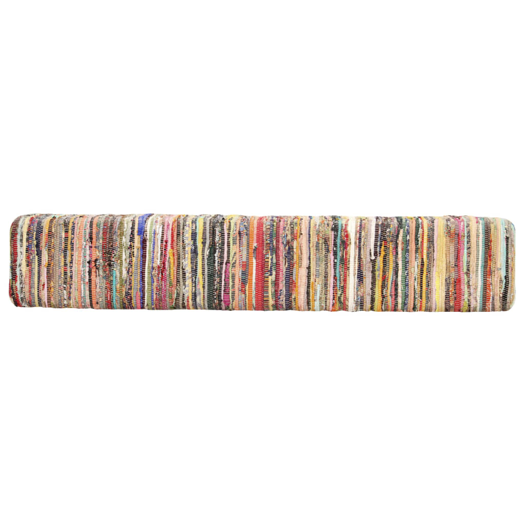 vidaXL Bancă, multicolor, 160 cm, țesătură chindi