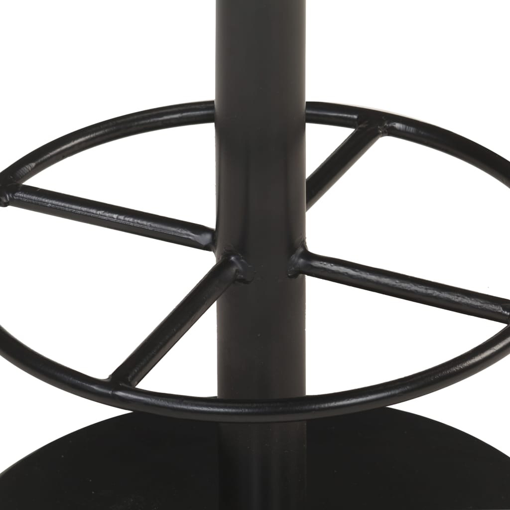 vidaXL Scaun de bar, negru, piele naturală vidaXL Scaun de bar, negru, piele naturală