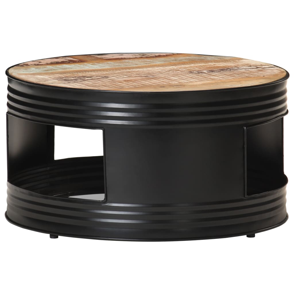 vidaXL Măsuță de cafea, negru, 68 x 68 x 36 cm, lemn masiv reciclat vidaXL Măsuță de cafea, negru, 68 x 68 x 36 cm, lemn masiv reciclat