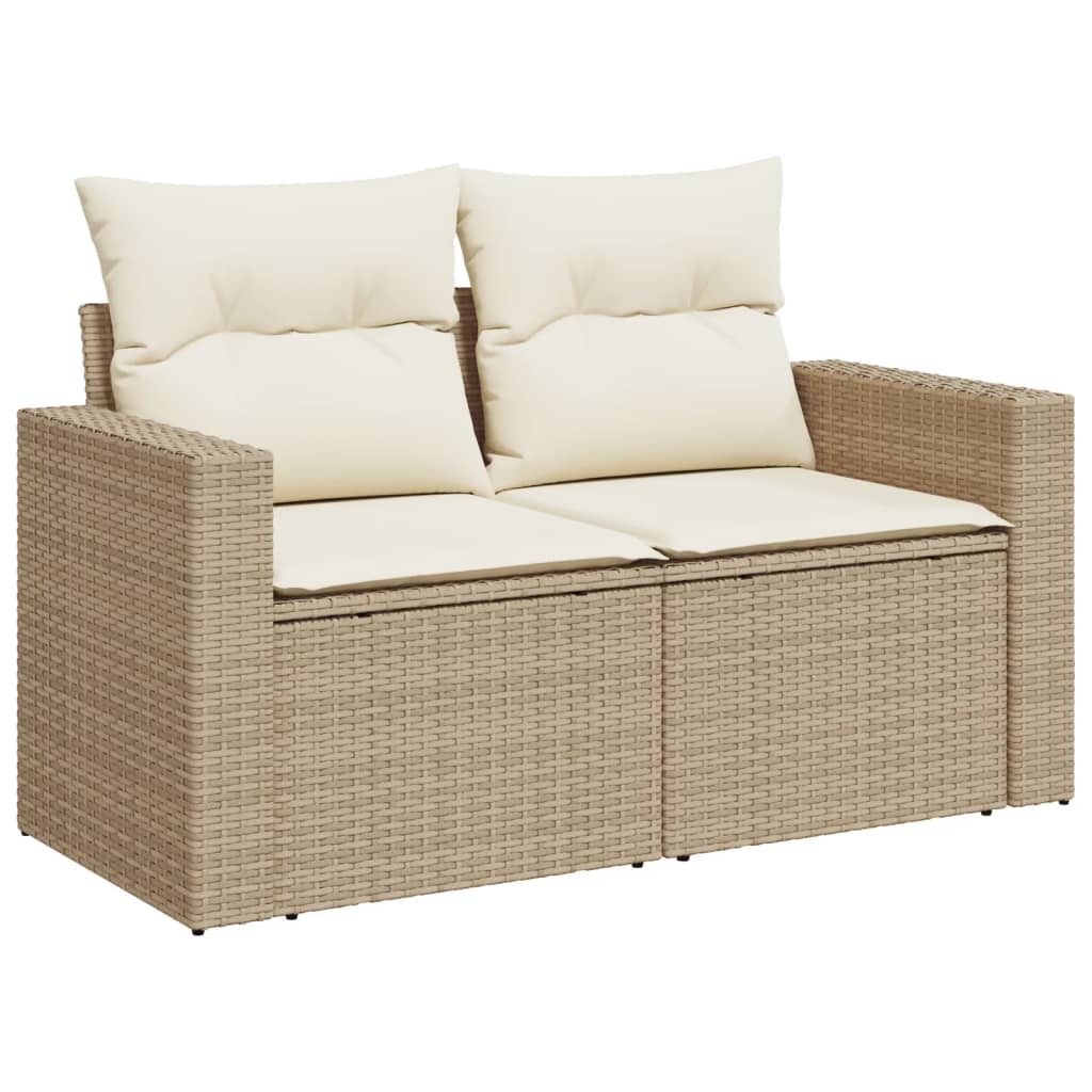 vidaXL Set canapele de grădină cu perne, 10 piese, bej, poliratan vidaXL Set canapele de grădină cu perne, 10 piese, bej, poliratan