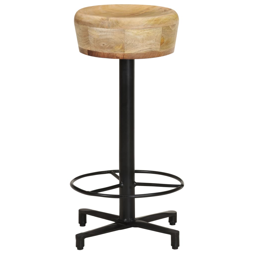 vidaXL Scaune de bar, 2 buc., 66 cm, lemn masiv de mango