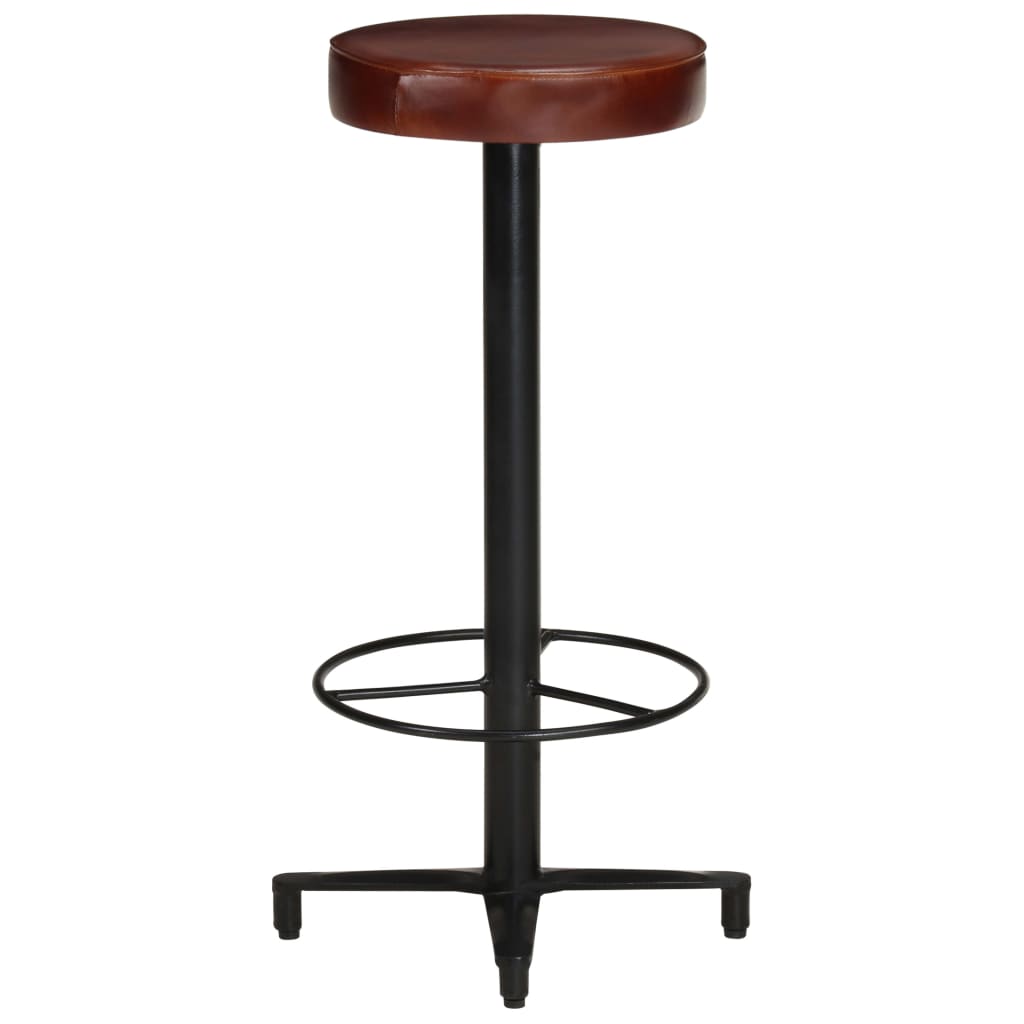 vidaXL Scaune de bar, 2 buc., 76 cm, piele naturală