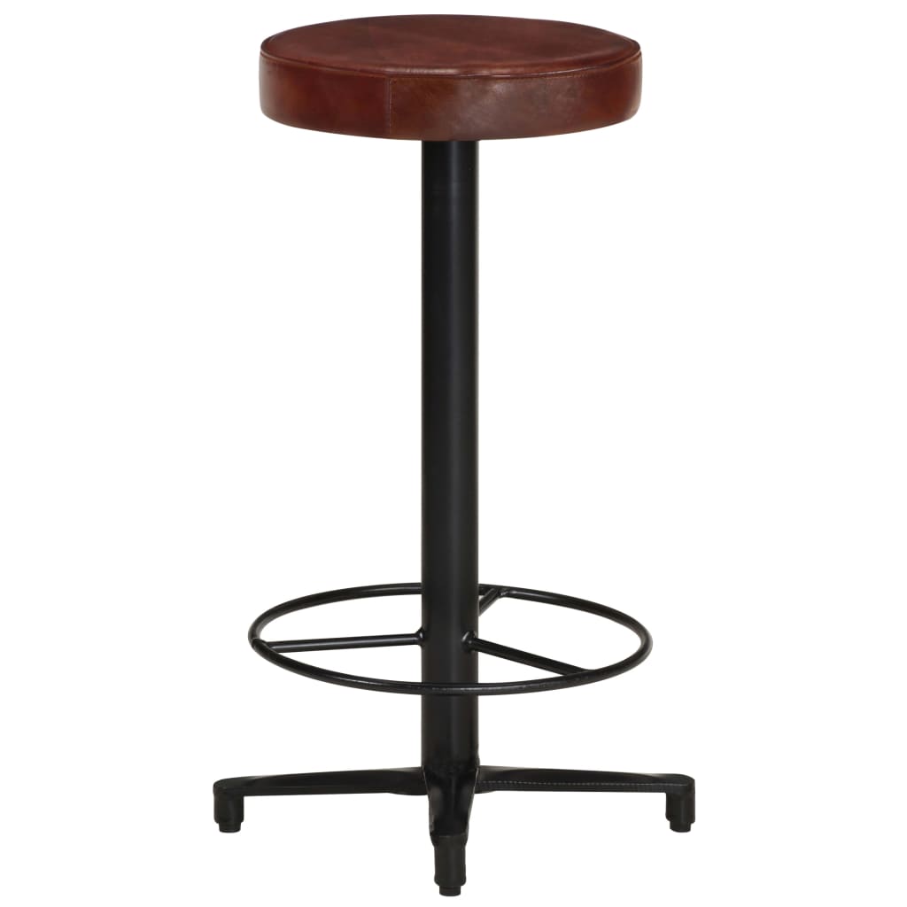 vidaXL Scaune de bar, 2 buc., 66 cm, piele naturală