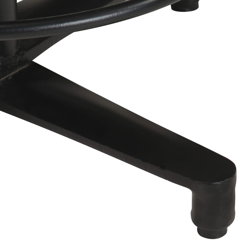 vidaXL Scaune de bar, 2 buc., 66 cm, piele naturală