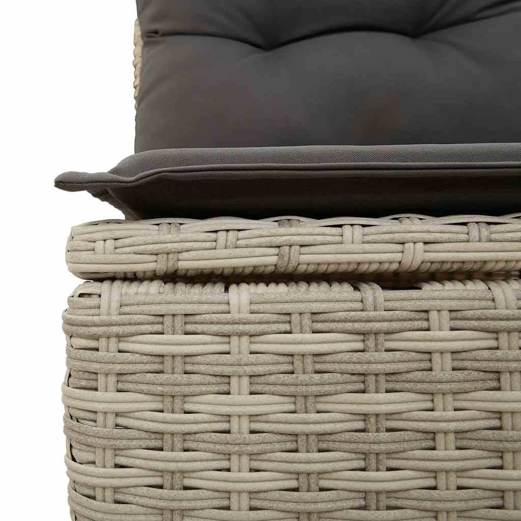 vidaXL Set mobilier de grădină cu perne, 8 piese gri deschis poliratan vidaXL Set mobilier de grădină cu perne, 8 piese gri deschis poliratan