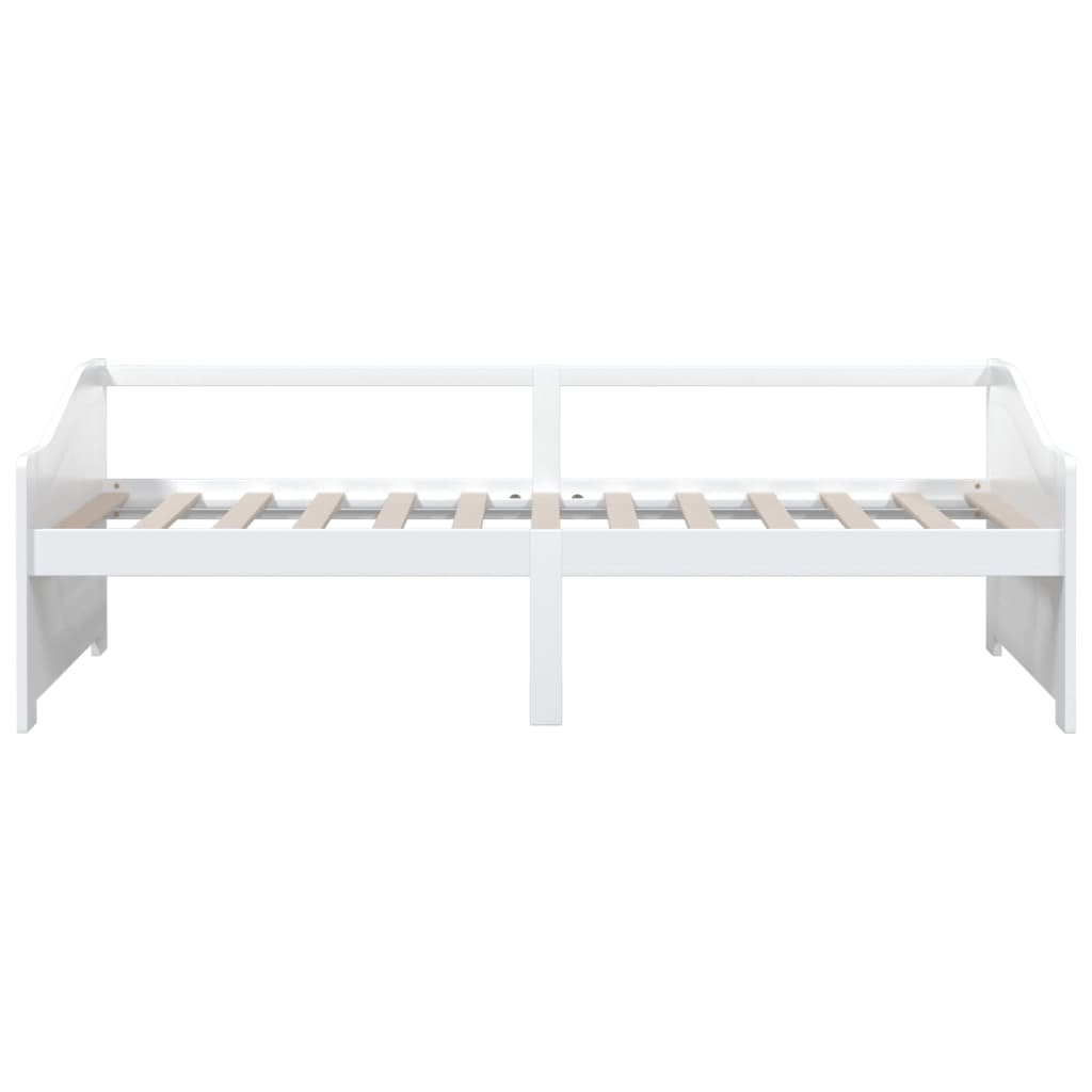 vidaXL Pat de zi cu 3 locuri, alb, 90x200 cm, lemn masiv de pin vidaXL Pat de zi cu 3 locuri, alb, 90x200 cm, lemn masiv de pin