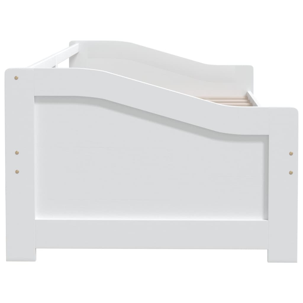 vidaXL Pat de zi cu 3 locuri, alb, 90x200 cm, lemn masiv de pin vidaXL Pat de zi cu 3 locuri, alb, 90x200 cm, lemn masiv de pin