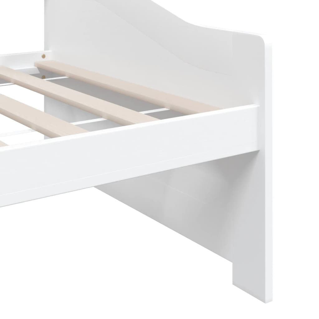 vidaXL Pat de zi cu 3 locuri, alb, 90x200 cm, lemn masiv de pin vidaXL Pat de zi cu 3 locuri, alb, 90x200 cm, lemn masiv de pin