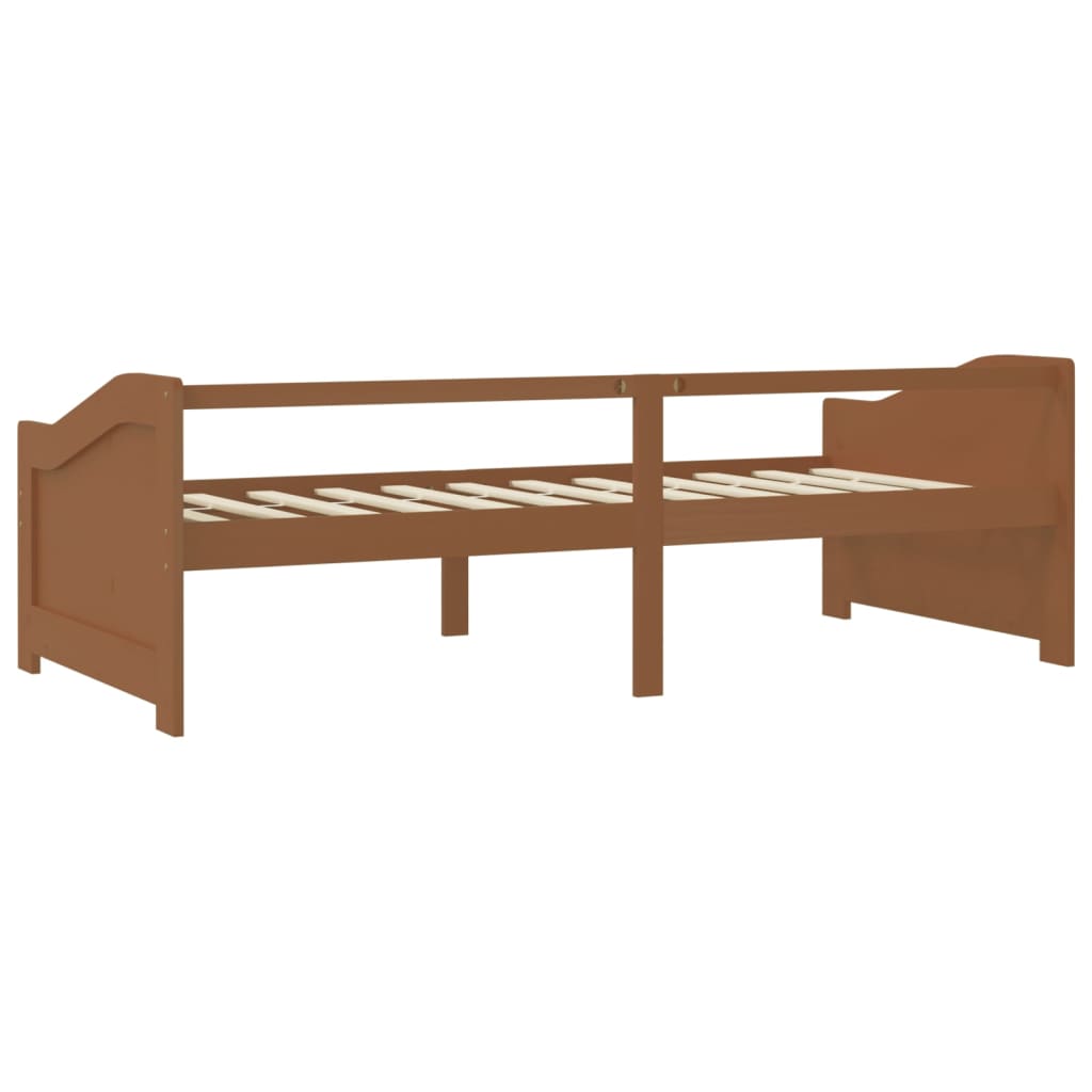 vidaXL Pat de zi cu 3 locuri, maro miere, 90x200 cm, lemn masiv pin vidaXL Pat de zi cu 3 locuri, maro miere, 90x200 cm, lemn masiv pin