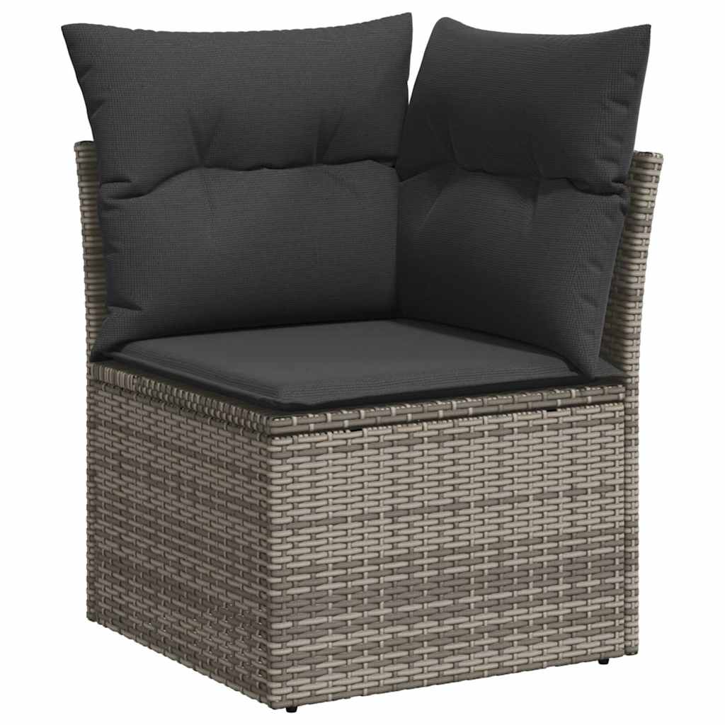 vidaXL Set canapele de grădină cu perne, 7piese gri deschis poliratan
