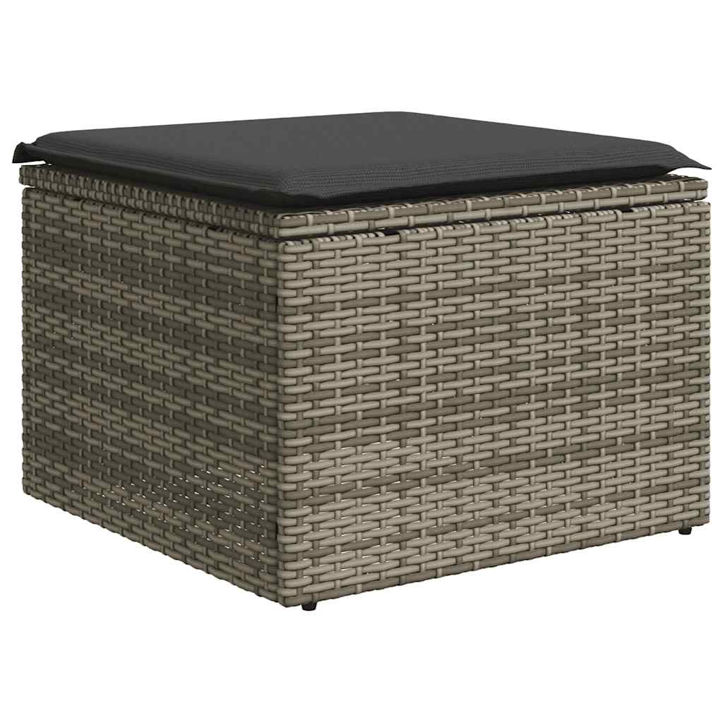vidaXL Set canapele de grădină cu perne, 7piese gri deschis poliratan