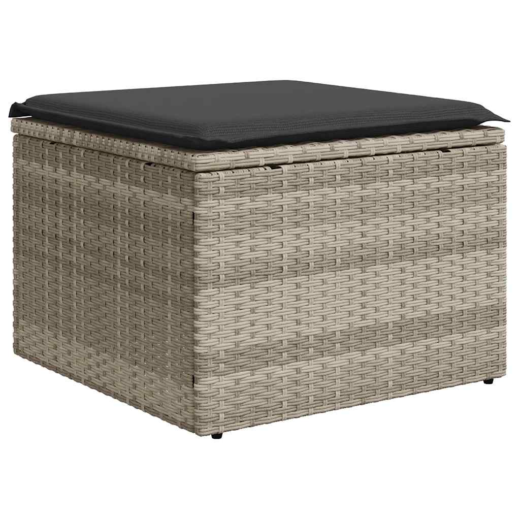 vidaXL Set mobilier de grădină cu perne, 8 piese gri deschis poliratan vidaXL Set mobilier de grădină cu perne, 8 piese gri deschis poliratan