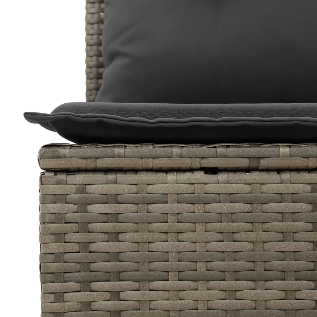 vidaXL Set mobilier de grădină cu perne, 10 piese, gri, poliratan vidaXL Set mobilier de grădină cu perne, 10 piese, gri, poliratan